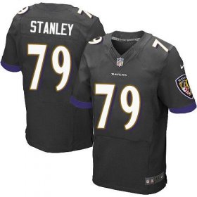 Wholesale Cheap Nike Ravens #79 Ronnie Stanley Black Alternate Men\'s Stitched NFL New Elite Jersey