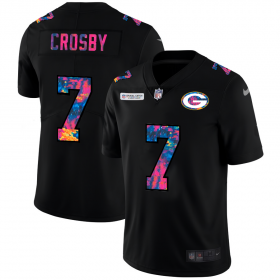 Cheap Green Bay Packers #7 Mason Crosby Men\'s Nike Multi-Color Black 2020 NFL Crucial Catch Vapor Untouchable Limited Jersey