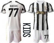 Wholesale Cheap Youth 2020-2021 club Juventus home 77 white Soccer Jerseys