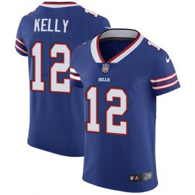 Wholesale Cheap Nike Bills #12 Jim Kelly Royal Blue Team Color Men\'s Stitched NFL Vapor Untouchable Elite Jersey