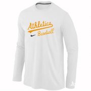 Wholesale Cheap Oakland Athletics Long Sleeve MLB T-Shirt White