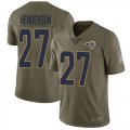 Wholesale Cheap Nike Rams #27 Darrell Henderson Olive Men's Stitched NFL Limited 2017 Salute To Service Jersey