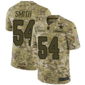Wholesale Cheap Nike Cowboys #54 Jaylon Smith Camo Youth Stitched NFL Limited 2018 Salute to Service Jersey