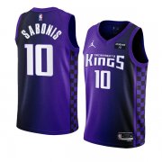 Men's Sacramento Kings #10 Domantas Sabonis Purple 2023-24 Statement Edition Swingman Stitched Jersey