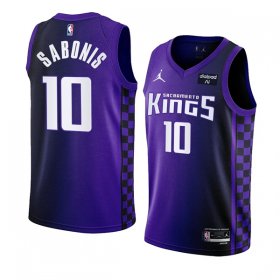 Men\'s Sacramento Kings #10 Domantas Sabonis Purple 2023-24 Statement Edition Swingman Stitched Jersey