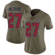 Wholesale Cheap Nike Texans #27 Jose Altuve Olive Women's Stitched NFL Limited 2017 Salute to Service Jersey