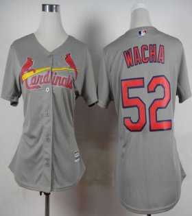 Wholesale Cheap Cardinals #52 Michael Wacha Grey Road Women\'s Stitched MLB Jersey
