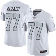 Wholesale Cheap Nike Raiders #77 Lyle Alzado White Men's Stitched NFL Limited Rush Jersey