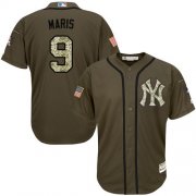 Wholesale Cheap Yankees #9 Roger Maris Green Salute to Service Stitched MLB Jersey