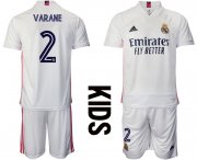 Wholesale Cheap Youth 2020-2021 club Real Madrid home 2 white Soccer Jerseys