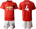 Wholesale Cheap Men 2020-2021 club Manchester United home 4 red Soccer Jerseys
