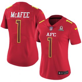 Wholesale Cheap Nike Colts #1 Pat McAfee Red Women\'s Stitched NFL Limited AFC 2017 Pro Bowl Jersey