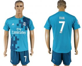 Wholesale Cheap Real Madrid #7 Raul Sec Away Soccer Club Jersey