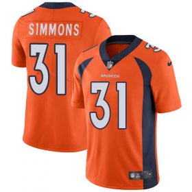 Wholesale Cheap Nike Broncos #31 Justin Simmons Orange Team Color Youth Stitched NFL Vapor Untouchable Limited Jersey
