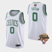 Wholesale Cheap Men's Boston Celtics #0 Jayson Tatum 2022 White NBA Finals Stitched Jersey