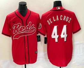 Wholesale Cheap Men\'s Cincinnati Reds #44 Elly De La Cruz Red With Patch Cool Base Stitched Baseball Jersey