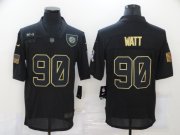 Wholesale Cheap Men's Pittsburgh Steelers #90 T. J. Watt Black 2020 Salute To Service Stitched NFL Nike Limited Jersey