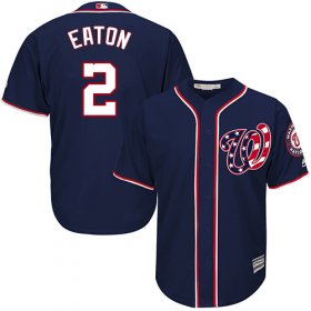 Wholesale Cheap Nationals #2 Adam Eaton Navy Blue Cool Base Stitched Youth MLB Jersey
