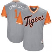 Wholesale Cheap Tigers #1 Jose Iglesias Gray "Candelita" Players Weekend Authentic Stitched MLB Jersey
