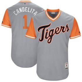 Wholesale Cheap Tigers #1 Jose Iglesias Gray \"Candelita\" Players Weekend Authentic Stitched MLB Jersey