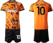 Wholesale Cheap Men 2020-2021 club Juventus Second away 10 orange Soccer Jerseys