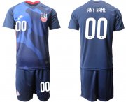 Wholesale Cheap Men 2020-2021 Season National team United States away blue customized Soccer Jersey