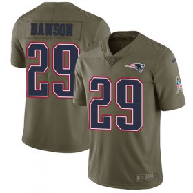 Wholesale Cheap Nike Patriots #29 Duke Dawson Olive Men\'s Stitched NFL Limited 2017 Salute To Service Jersey