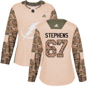 Cheap Adidas Lightning #67 Mitchell Stephens Camo Authentic 2017 Veterans Day Women\'s Stitched NHL Jersey