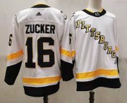 Wholesale Cheap Men's Pittsburgh Penguins #16 Jason Zucker White Adidas 2020-21 Stitched NHL Jersey