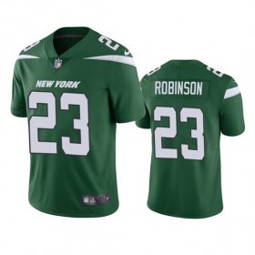 Cheap Men\'s New York Jets #23 James Robinson Green Vapor Untouchable Limited Stitched Jersey