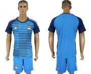 Wholesale Cheap Egypt Blank Blue Goalkeeper Soccer Country Jersey