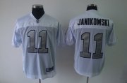 Wholesale Cheap Raiders #11 Sebastian Janikowski White Silver Grey No. Stitched NFL Jersey