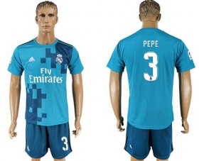Wholesale Cheap Real Madrid #3 Pepe Sec Away Soccer Club Jersey
