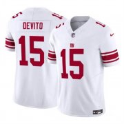 Cheap Men's New York Giants #15 Tommy DeVito White 2023 F.U.S.E. Vapor Untouchable Limited Football Stitched Jersey