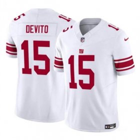 Cheap Men\'s New York Giants #15 Tommy DeVito White 2023 F.U.S.E. Vapor Untouchable Limited Football Stitched Jersey