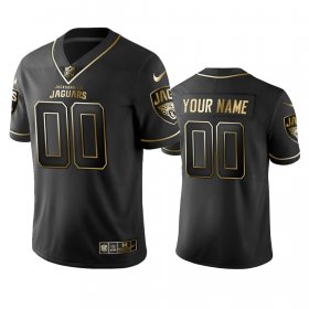 Wholesale Cheap Jaguars Custom Men\'s Stitched NFL Vapor Untouchable Limited Black Golden Jersey