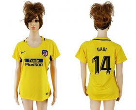 Wholesale Cheap Women\'s Atletico Madrid #14 Gabi Away Soccer Club Jersey
