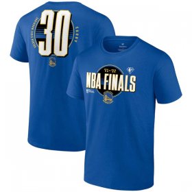 Wholesale Cheap Men\'s Golden State Warriors #30 Stephen Curry 2022 Royal NBA Finals Name & Number T-Shirt