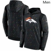 Wholesale Cheap Men Denver Broncos Nike Charcoal 2021 NFL Crucial Catch Therma Pullover Hoodie