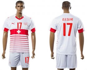 Wholesale Cheap Switzerland #17 Kasami Away Soccer Country Jersey