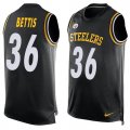 Wholesale Cheap Nike Steelers #36 Jerome Bettis Black Team Color Men's Stitched NFL Limited Tank Top Jersey