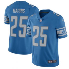 Wholesale Cheap Nike Lions #25 Will Harris Blue Team Color Men\'s Stitched NFL Vapor Untouchable Limited Jersey