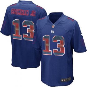 Wholesale Cheap Nike Giants #13 Odell Beckham Jr Royal Blue Team Color Men\'s Stitched NFL Limited Strobe Jersey