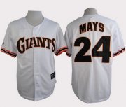 Wholesale Cheap Giants #24 Willie Mays White 1989 Turn Back The Clock Stitched MLB Jersey