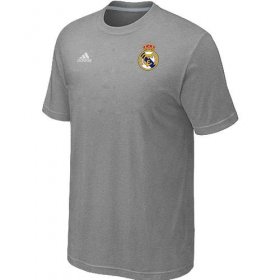 Wholesale Cheap Adidas Real Madrid Soccer T-Shirt Light Grey