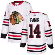Wholesale Cheap Adidas Blackhawks #14 Richard Panik White Road Authentic Stitched NHL Jersey