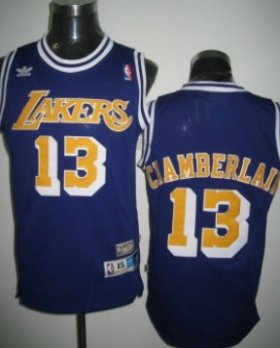 Wholesale Cheap Los Angeles Lakers #13 Wilt Chamberlain Purple Swingman Throwback Jersey