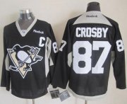 Wholesale Cheap Penguins #87 Sidney Crosby Black Practice Stitched NHL Jersey