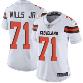 Wholesale Cheap Nike Browns #71 Jedrick Wills JR White Women\'s Stitched NFL Vapor Untouchable Limited Jersey