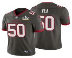 Wholesale Cheap Men's Tampa Bay Buccaneers #50 Vita Vea Grey 2021 Super Bowl LV Limited Stitched NFL Jersey